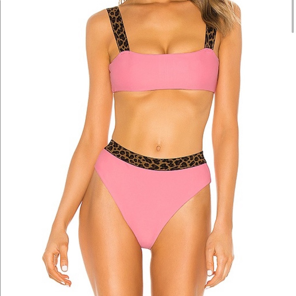 Tularosa Otto Bikini in Coral & Leopard